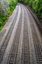 Railroad Tracks Ã¢â¬â Railyard Royalty Free Stock Photo